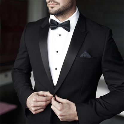 Picture of Black slim fit two-piece tuxedo