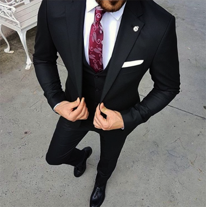 Picture of Black three-piece suit